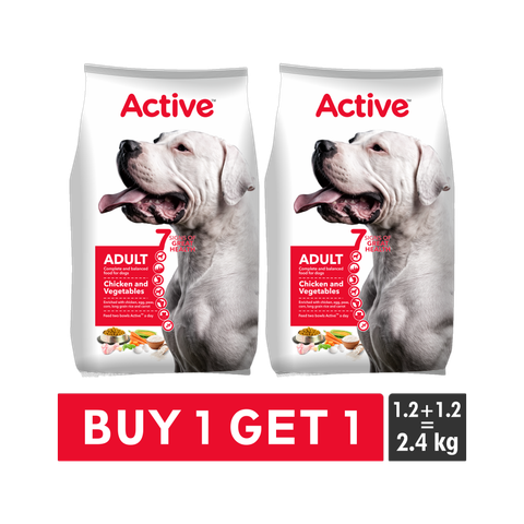 Active Buy 1 get 1 (2x1.2 kg) Chicken & Vegetable 2.4 kg (2x1.2 kg