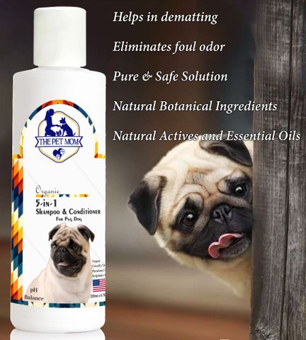THE PET MOM 5 In 1 Shampoo & Conditioner For Pug Dog & Puppy