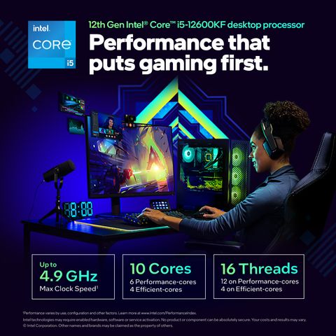Intel I5-12600KF 4.9 GHz Upto 4.9 GHz LGA1700 Socket 10 Cores 16
