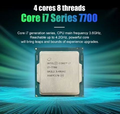Intel Core i7 7700 3.6 GHz Upto 4.2 GHz LGA 1151 Socket 4 Cores 8