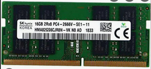 SK hynix 16GB DDR4-2666V メモリー 2枚セット　32GB Sk Hynix PC4-2666V DDR4 16 GB (Dual Channel) Laptop (2666V) - Sk