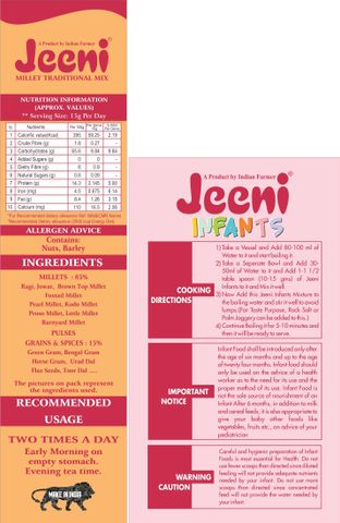 Jeeni Combo Pack of Infant 400g and Adult 500g Health mix 900 g