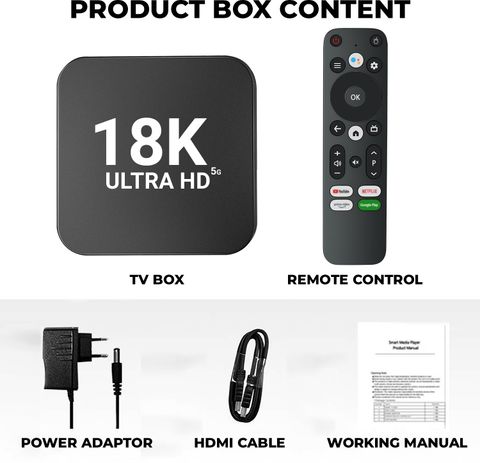 MOBIZAC 4K Android TV Box 8GB RAM+128GB ROM Built-in Chromecast