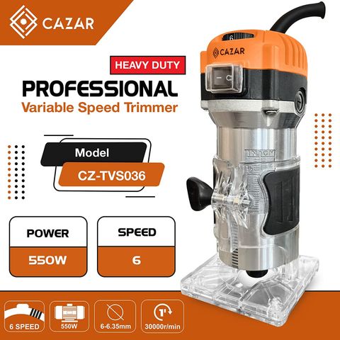 chidururu23 CAZAR Wood Trimmer With 6 Variable Speed, CZ-TVS-036 Router Rotary