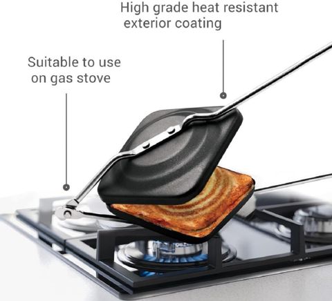 とーすと ZingZest Toaster for Bread & Sandwich Toasting on Gas Stove with