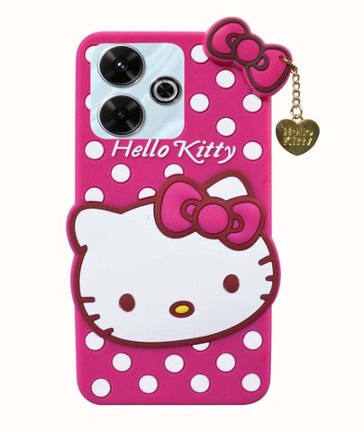 Coverage Back Cover for MI REDMI 13 5G | Soft Cat Hello Kitty With