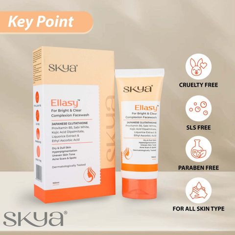 ellasy skya glutathione BRIGHT & CLEAR FACE WASH WITH JAPANESE FOR HYPERPIGMENTATION, SKIN BRIGHTENING, UNEVEN SKIN TONE, ACNE SCARS & SPOTS, DEAD SKIN CELL REMOVAL .RADIANT COMPLEXION & PROTECTING SKIN CELL DAMAGE Form|.