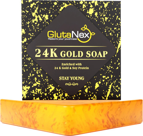 glutathione 24k gold soap glutanex Skin Whitening Soap- 125 gm AOD 9604 (6mg) —