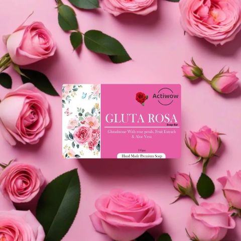 glutathione rose soap ACTIWOW Gluta Rosa with Vitamin E Powder for Skin Glow rosa gluta v25 Face Formula Glyactil 10 Body lotion Size:30 Tablet
