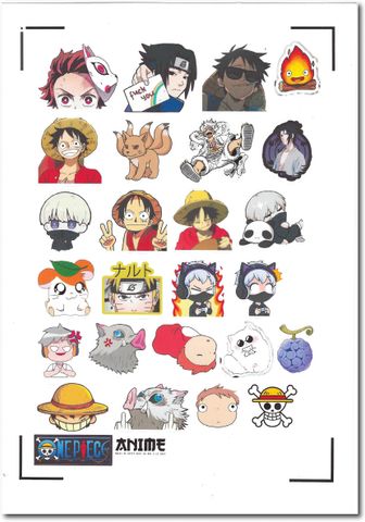Rangkaar 4 cm Animey Sticker Self Adhesive Sticker Price in India