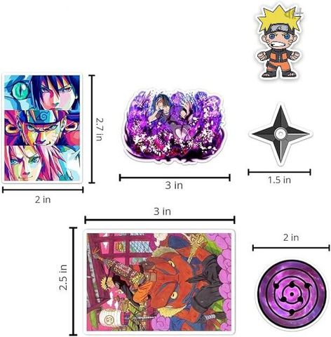 sethienterprise 10 cm 24 PCS Trendy Naruto Sticker Removable