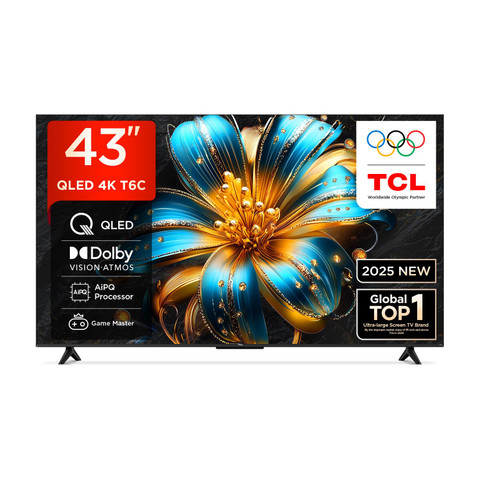 TCL T6C 108 cm (43 inch) QLED Ultra HD (4K) Smart Google TV with