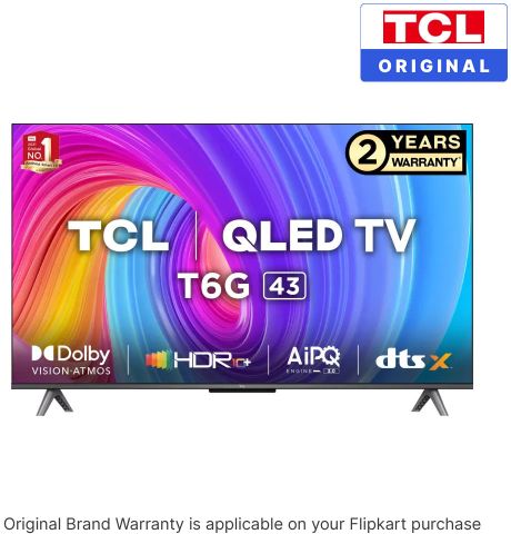 TCL 43インチ QLEDテレビ Google TV TCL 108 cm (43 inch) QLED Ultra HD (4K) Smart Google TV with Hands