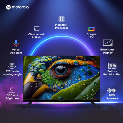 ⭐︎TMGS⭐︎ MOTOROLA EnvisionX 80 cm (32 inch) QLED HD Ready Smart Google TV