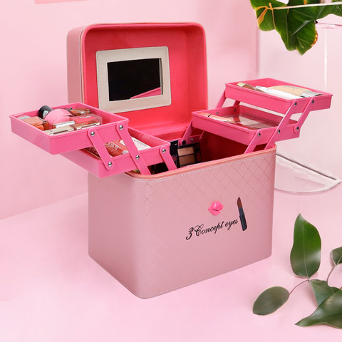 NFI essentials 4 Layer Large Makeup Vanity Box Cosmetic Storage
