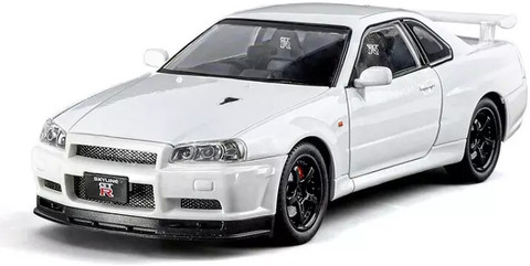 ARNIYAVALA 1:24 Diecast Metal Skyline GTR-R34 Alloy Metal Pull