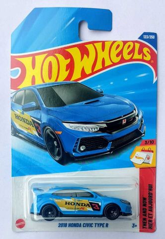 HOT WHEELS THEN AND NOW 3/10 2018 HONDA CIVIC TYPE R TOY CAR