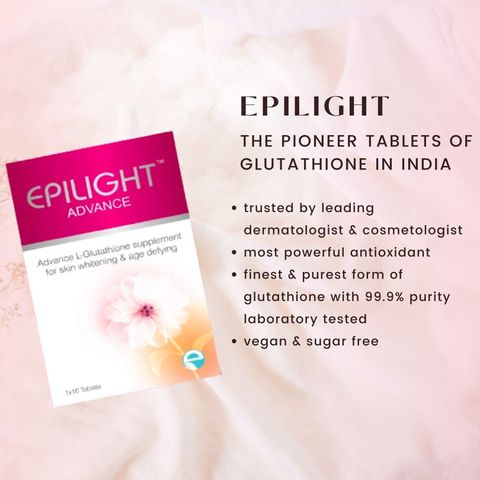 l glutathione supplement india EPILIGHT Advance L- with Vitamin C Suppement for Skin Whitening(30 Tablets * 3) Price in Ishin Premium Glutathione Plus