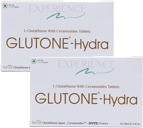 Glutone -Hydra | Setria Glutathione & Ceramosides Tablets for Dry&Glowing Hydrated Skin Price in India - Buy Glutone -Hydra