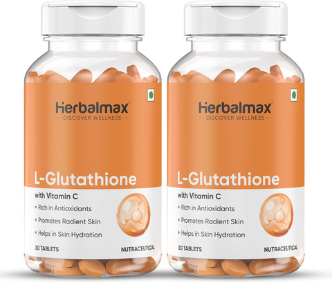 Herbal max L- Glutathione 500mg with Vitamin C, For Clear Skin Price in India