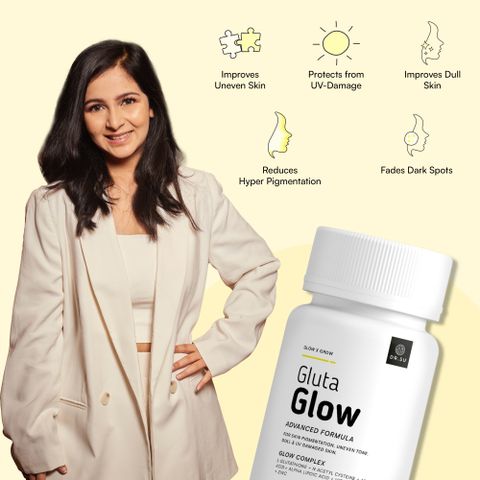 gluta glow glutathione 5000gs Dr.Su | 500mg L + Vit C, E, Zinc, Selenium, NAC | 60 Caps x 2 Price in India - Buy Dr.Su Gluta Glow Intas Pharmaceuticals Ltd
