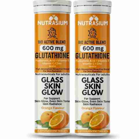 NUTRASIUM Glutathione 600 mg with Vitamin C & Hyaluronic acid For Skin Brightening & Glow Price in India