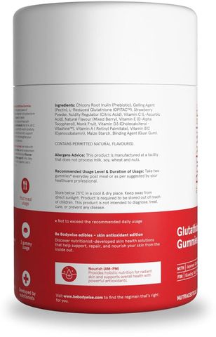 Be Bodywise Glutathione Gummies for Glowing, Radiant Skin | 500mg Glutathione per serving Price in India - Buy Be Bodywise Glutathione Gummies for Glowing, Radiant Skin