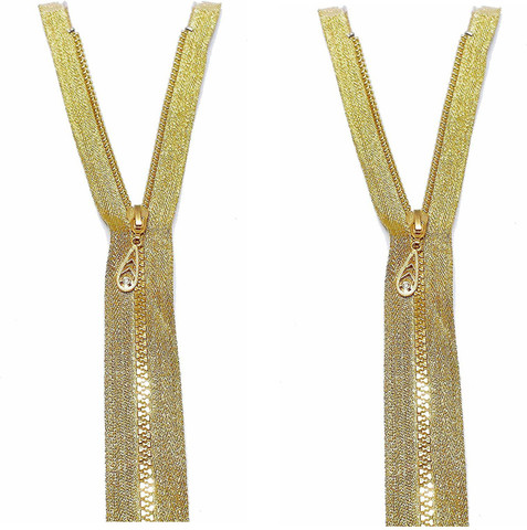 HBS FANCY GOLD OPEN ZIPPER *1 Gold Plastic Open-ended Zipper Price