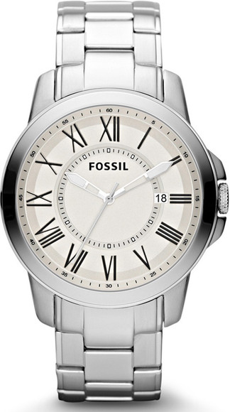 wrist watch reloj fossil all stainless steel