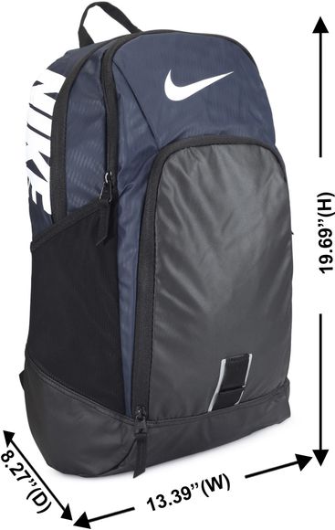 NIKE NK Alpha Rev 28 L Laptop Backpack Midnight Navy, White, Black