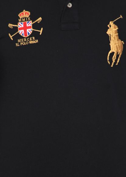 Ralph Lauren Solid Men Polo Neck Black T-Shirt - Buy Black Ralph