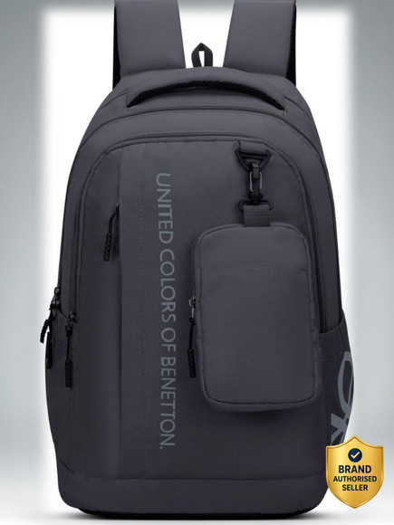 United Colors of Benetton APEX 33 L Laptop Backpack Dark Grey