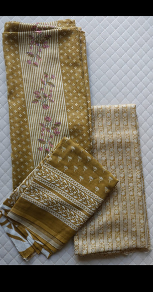 Mul mul cotton dress material Pure Cotton Floral Print Kurta & Churidar Material Price in India