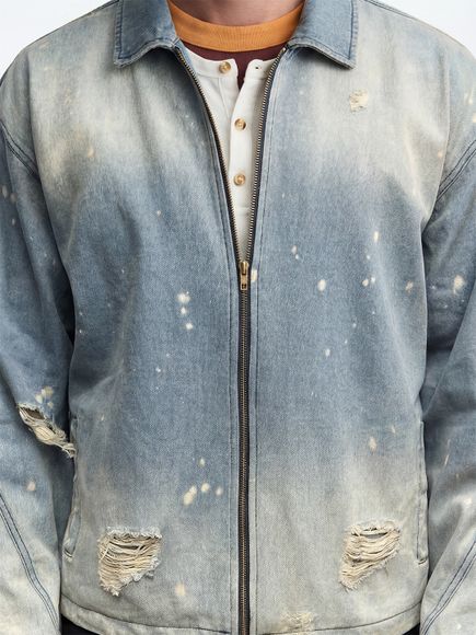 FUGAZEE Men Self Design Denim Casual Jacket - Image 6