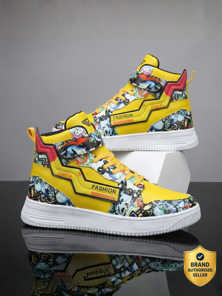 靴 yelloshoes SIX MAN SNEAKER 23-23.5cm Zixer Men's CORD ROPE CHUNKY SOLE GenZ's PLATFORM HighTops Shoe