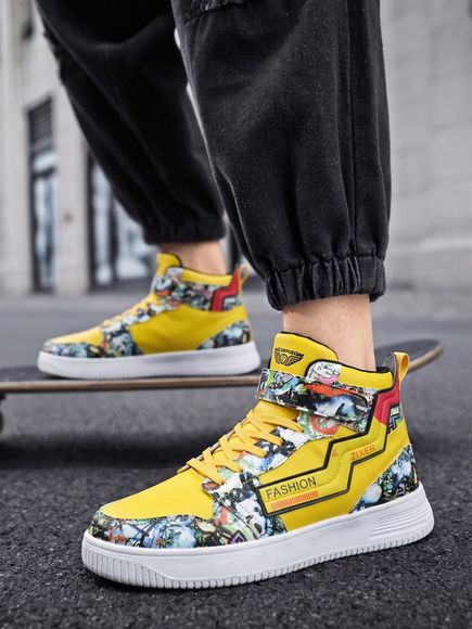 Zixer Men's CORD ROPE CHUNKY SOLE GenZ's PLATFORM HighTops Shoe