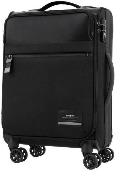 SAMSONITE SAM VESTOR MOB OFF SP55/20-BLK Cabin Suitcase 8 Wheels