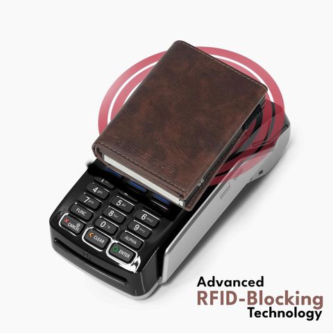 deadlook Brown Genuine Leather RFID Card Holder (6 Card Slots) - Image 8