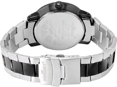 FOREST Analog Silver Black Chain Watch For Men Analog Watch - For