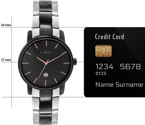 FOREST Analog Silver Black Chain Watch For Men Analog Watch - For