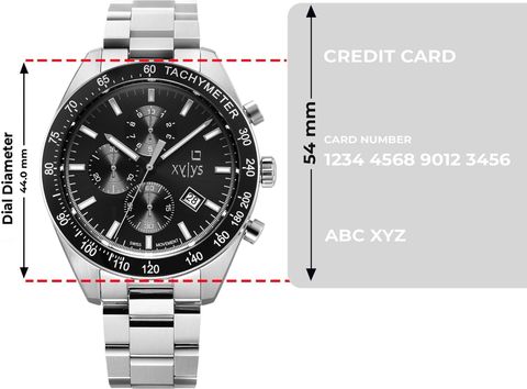XYLYS Xylys SwiSS Chronograph Black Dial Silver SS Strap Analog