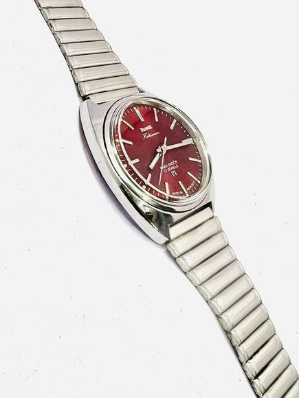 DIXOT Vintage HMT kohinoor light Red 17 Jewels Hand Winding Mens