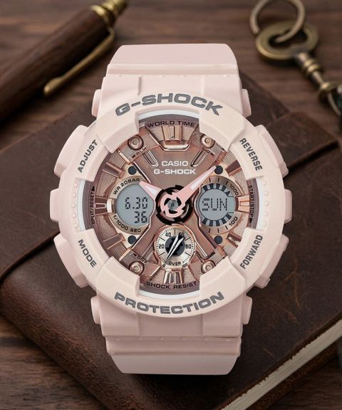 【未使用級】CASIO G-SHOCK ピンク GMA-S120MF CASIO GMA-S120MF-4ADR G-SHOCK Rose Gold Dial Pink Resin Strap