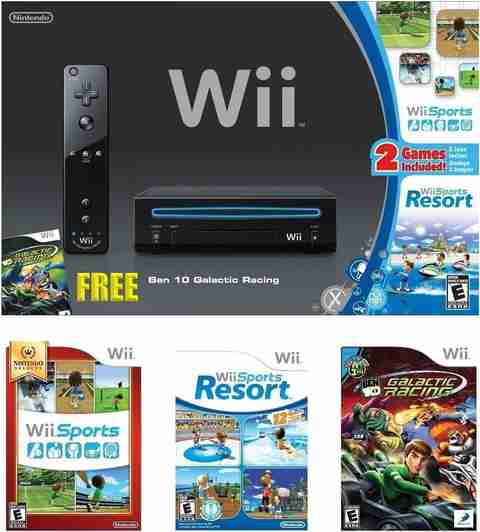 NINTENDO Wii with 3 Game Bundle Pack Price in India - Buy NINTENDO