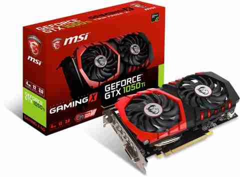 【未使用】NVIDIA GeForce GTX 1050 Ti 4GB MSI GTX 1050 Ti GAMING X 4G GDDR5 4 GB NVIDIA Chipset 128 bit 1468