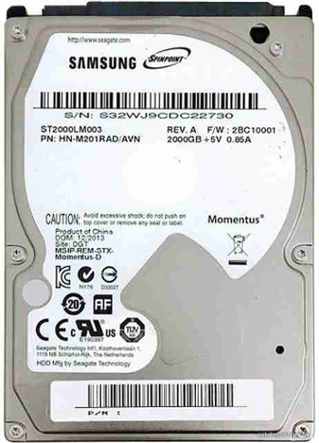 Samsung Spin Point 2 TB Laptop Grey SATA Internal Hard Disk Drive