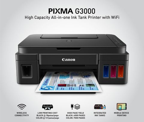 Canon PIXMA G3000 WiFi Ink Tank Printer - Image 8