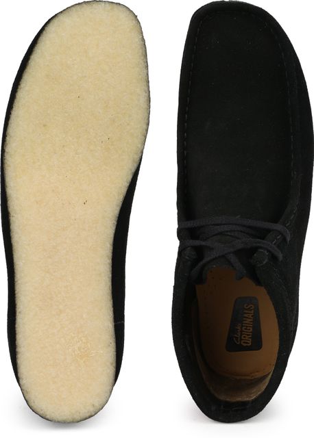 CLARKS Wallabee Boot Black Sde Boots For Men - Buy Black Color