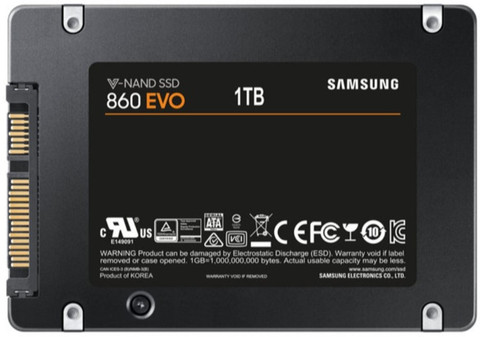 Samsung 860 Evo 1 TB Laptop, Desktop Black SATA III Internal Solid