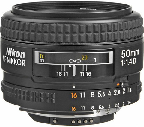 NIKON AF Nikkor 50 mm f/1.4D Standard Prime Lens - NIKON